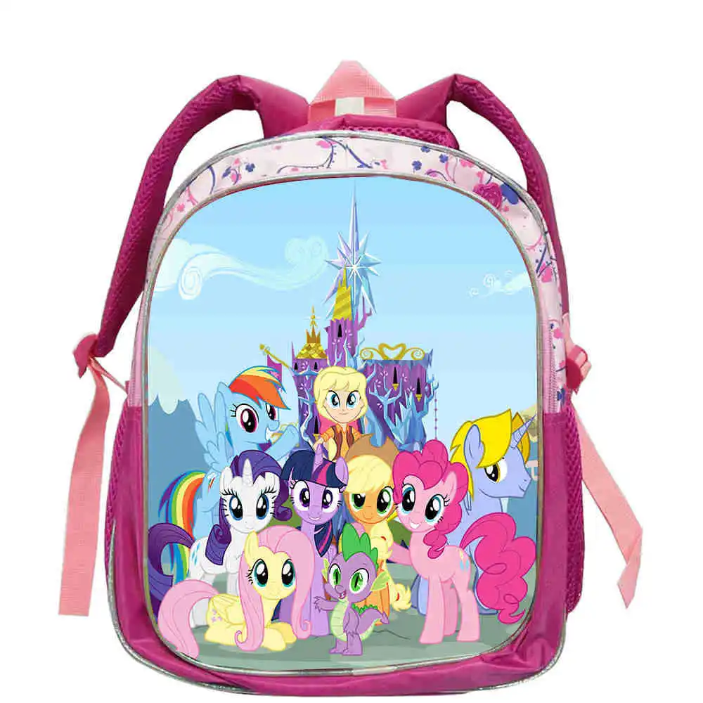 My little pony школьная сумка для девочки, школьные сумки с героями мультфильмов, розовый маленький рюкзак - Цвет: O