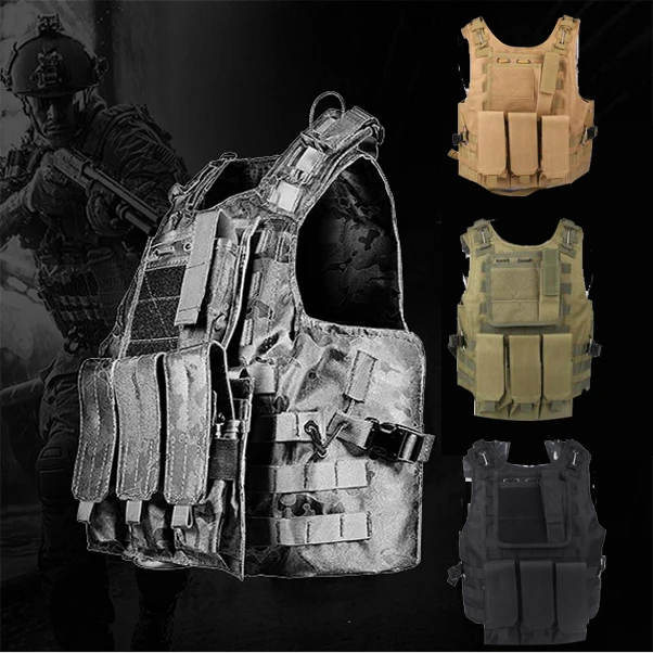 3Color Oxford Cloth Amphibious Tactical Combat Carrier Vest Camouflage