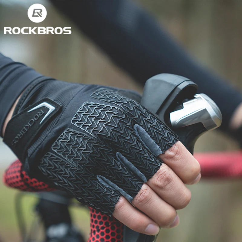 ROCKBROS Cycling Gloves Summer GEL Half Finger Shockproof Breathable Men Women MTB Road Bike Equipment Bicycle Accessories 4