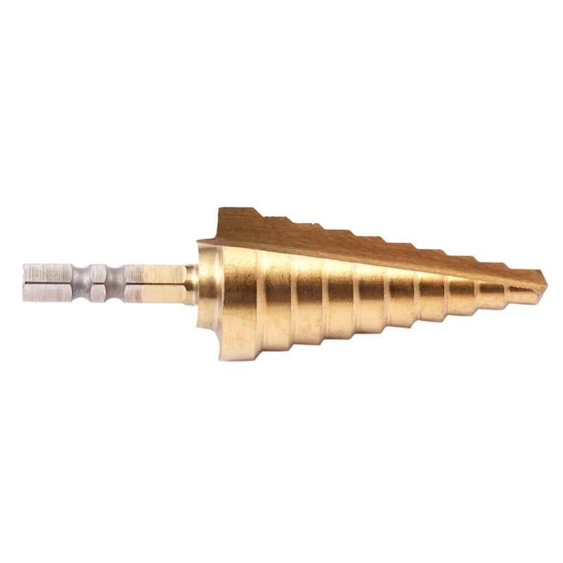 GTBL Gold Tone Hex Shank, Titanium Coated Stepped Drill 10 6-25 mm