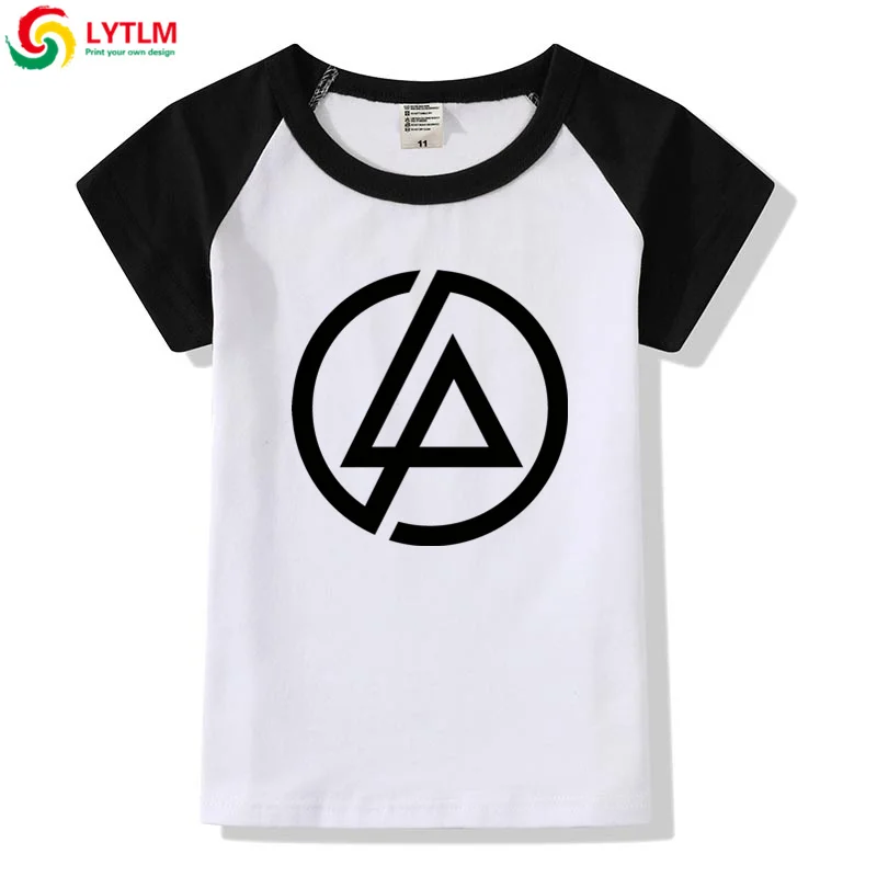 LYTLM DJ/рубашки для девочек Детская футболка с принтом «Linkin Park» летняя одежда для маленьких девочек футболки для мальчиков в стиле панк Anniversaire Enfant - Цвет: DXCJ LYCRA Black