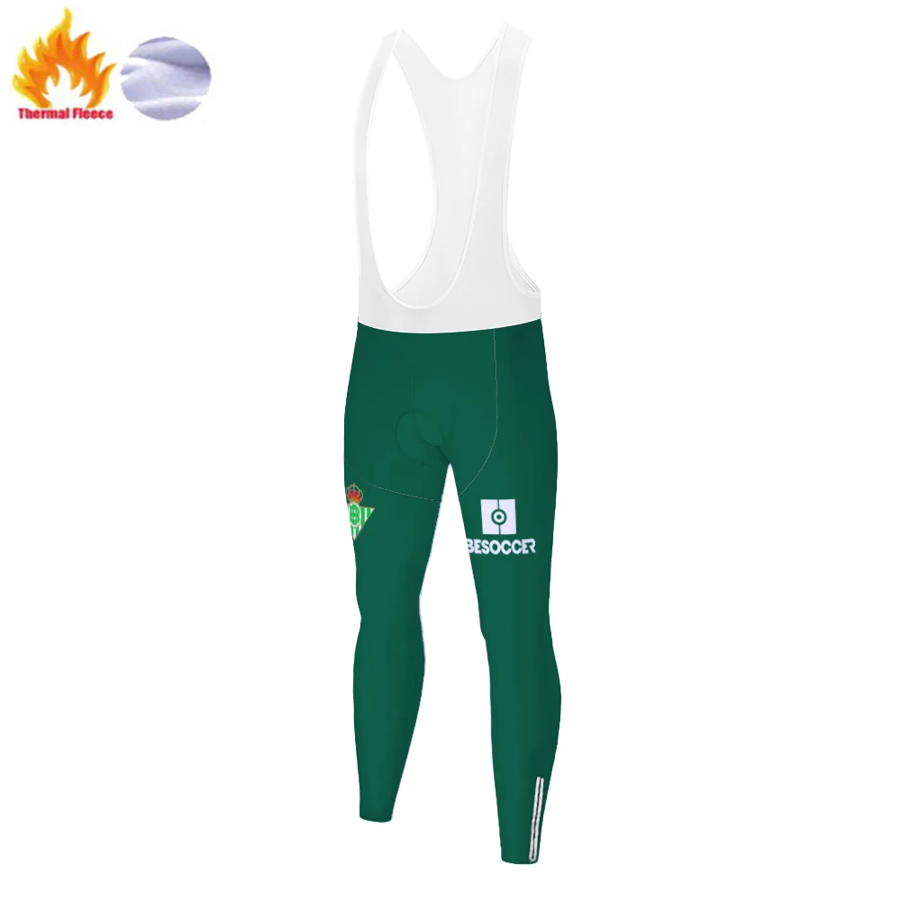 Зимние теплые флисовые велосипедные брюки 2021 22 New Betis Team велосипедная одежда