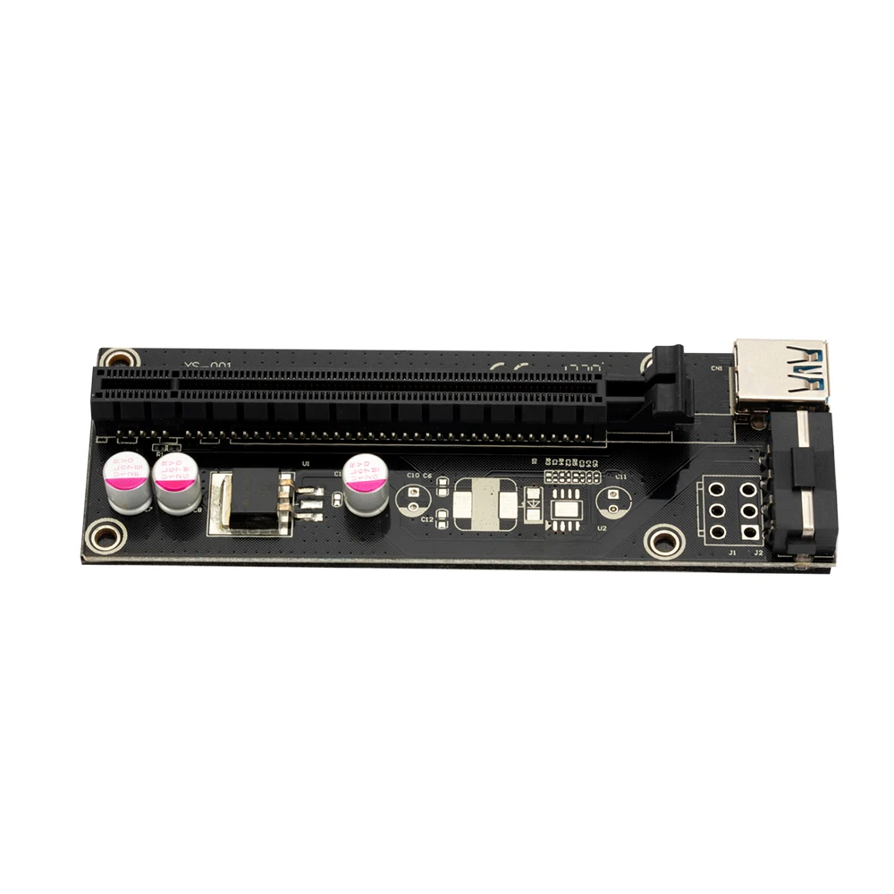 0 6 м VER006 PCI-E 1X до 16X Райзер-карта PCIe удлинитель SATA к 4-контактному кабелю питания USB 3