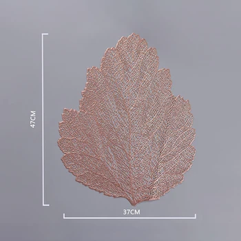 

1Pcs PVC Multi Purpose Insulation Plate Mat 4Colors Nordic Style Heat Resistant Leaf Shape for Dining Table Coaster Placemat