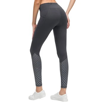 

High waist Tight Leggings Women Printing Pattern Four-way stretch Yoga Pants waistband Zip closure pocket Gym Fitness Leggings