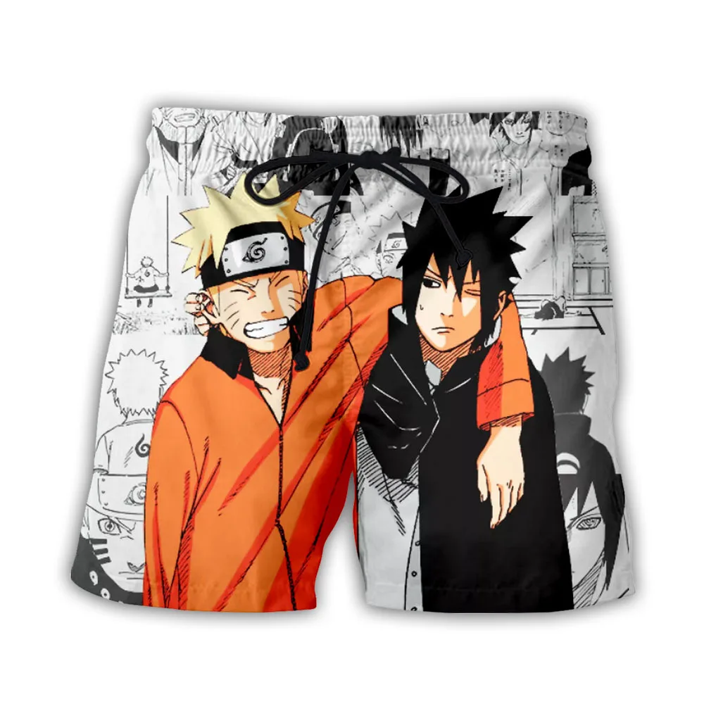 

New 3D Printed Anime Men's Summer Beach Shorts Fashion Cartoon Casual Loose Breathable Running Swimming Men Shorts