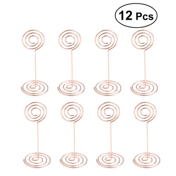 

12pcs Table Number Holders Creative Photo Holder Stands Place Card Holder Menu Clips for Birthday
