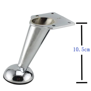 

4 × Zinc Alloy Furniture Feet Slant Cabinet Table Sofa Bed Feet legs for furniture Legs With Floor Protector Pad