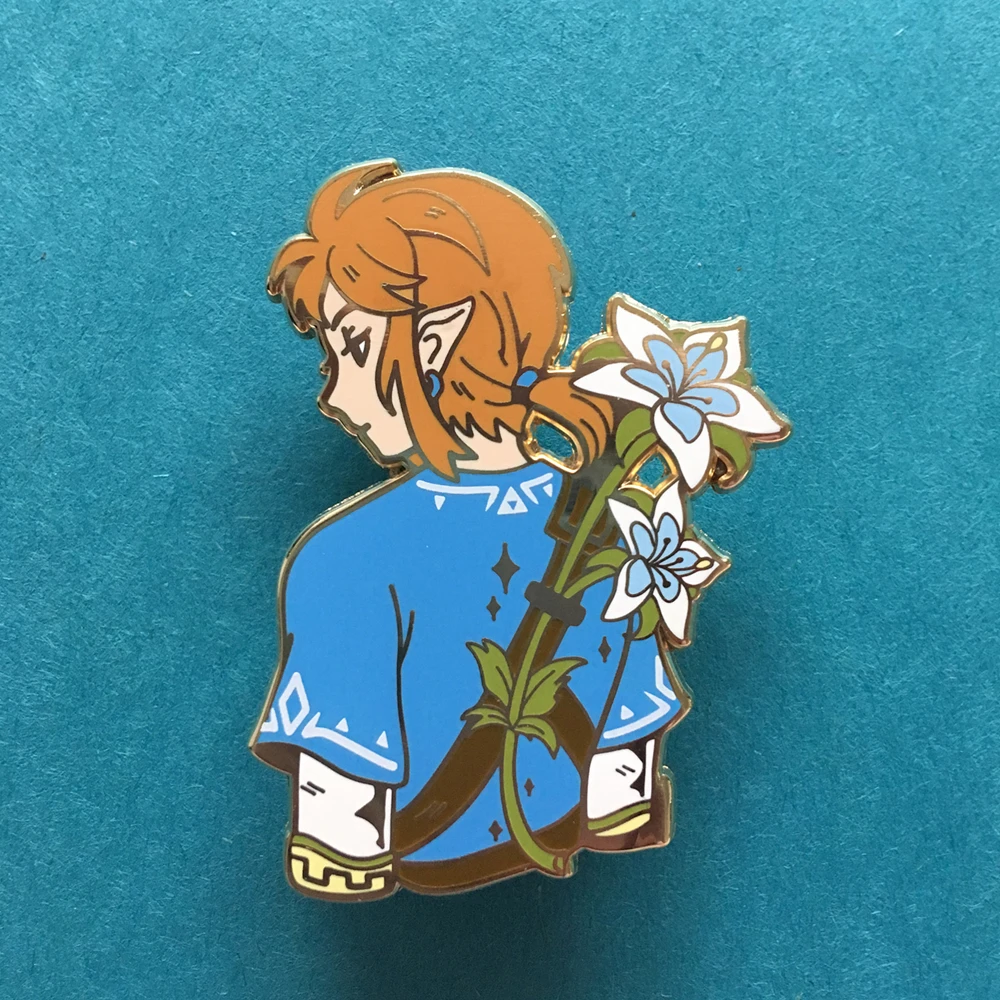 Adventure Warrior Link Enamel Pin Cute Cartoon Flowers Warrior Boy Medal  Brooch Accessories Anime Video Game Fans Gift|Brooches| - AliExpress