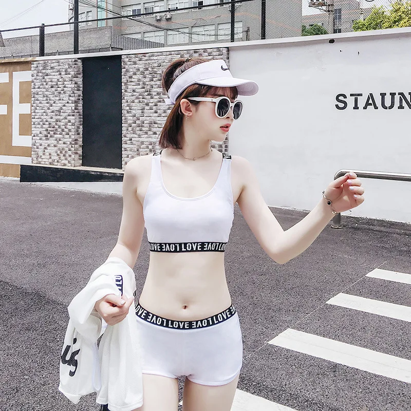 

Sports Two-piece Swimsuits Women's Three-piece Set Slimming Bikini Conservative Cover Meat Skirt Boxer Swimwear
