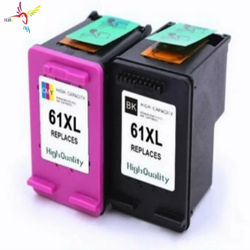 Стабильное качество 2 PC/lset для hp 61XL переработанного чернильного картриджа для hp 1000 2000 3000 1050 2050 3050 принтер