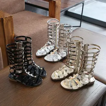 

Hot sell summer fashion Roman boots High-top girls sandals kids gladiator sandals toddler child sandals girls high quality shoes