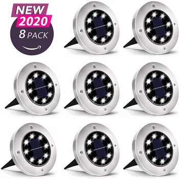 

1Pcs Solar Ground Lights Outdoors Waterproof Led Lights Yard Driveway Lawn Road Lamp Decor Lamp Underground Decking