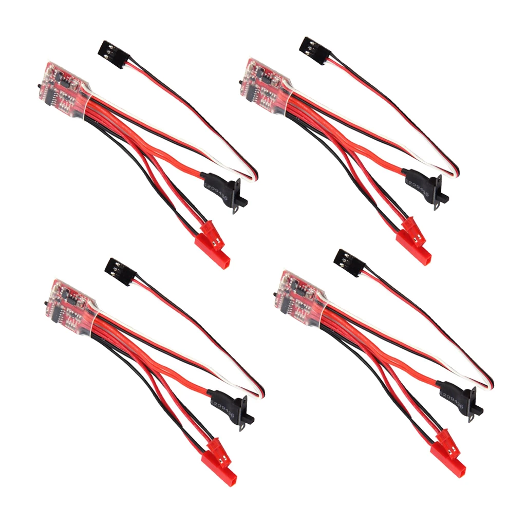 Set Of 4 20A Brushed ESC For RC Crawler Truck Tank Car Boat Parts 3-9.4V