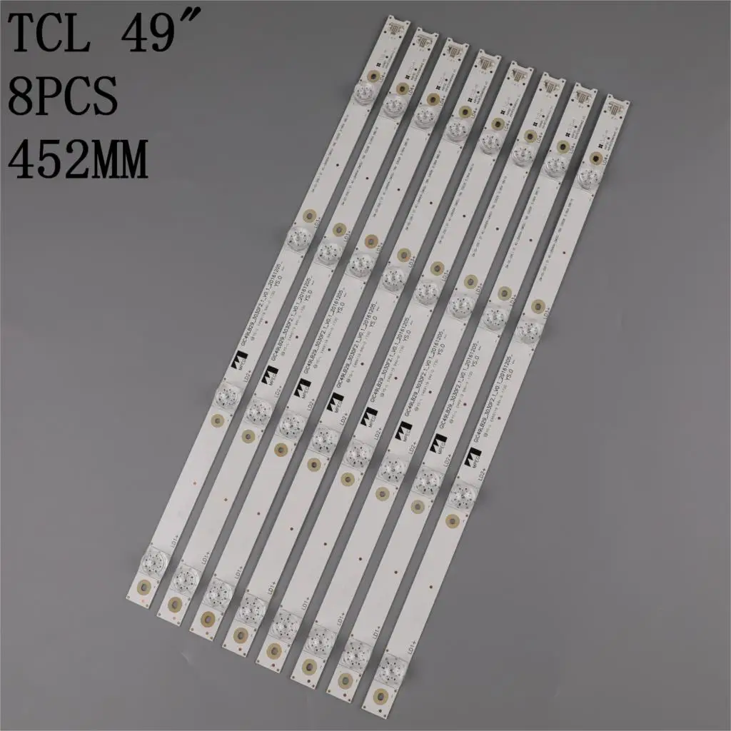 8 шт. светодиодная подсветка для THOMSON 49UD6596 TCL 49P3 D49A620U B49A81S-UD L49P1-UD - Цена: 1 139,07 руб. / набор