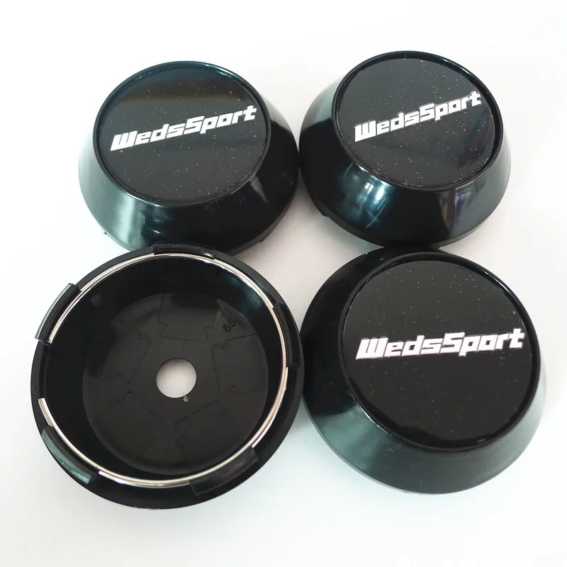 

4pcs WedsSport 65mm Wheels Center Hup Cap Car Dust Alloy Cover Hubcaps Logo Emblem Badge Spoon Sports Auto Styling Accessories