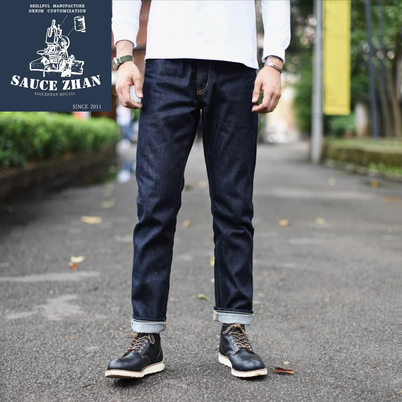 Saucezhan 310XX HS Jeans Slim Fit Jeans Zelfkant Jeans Jeans Raw Denim  Indigo Jeans Mannen Gratis Verzending Mens Skinny jeans|Jeans| - AliExpress