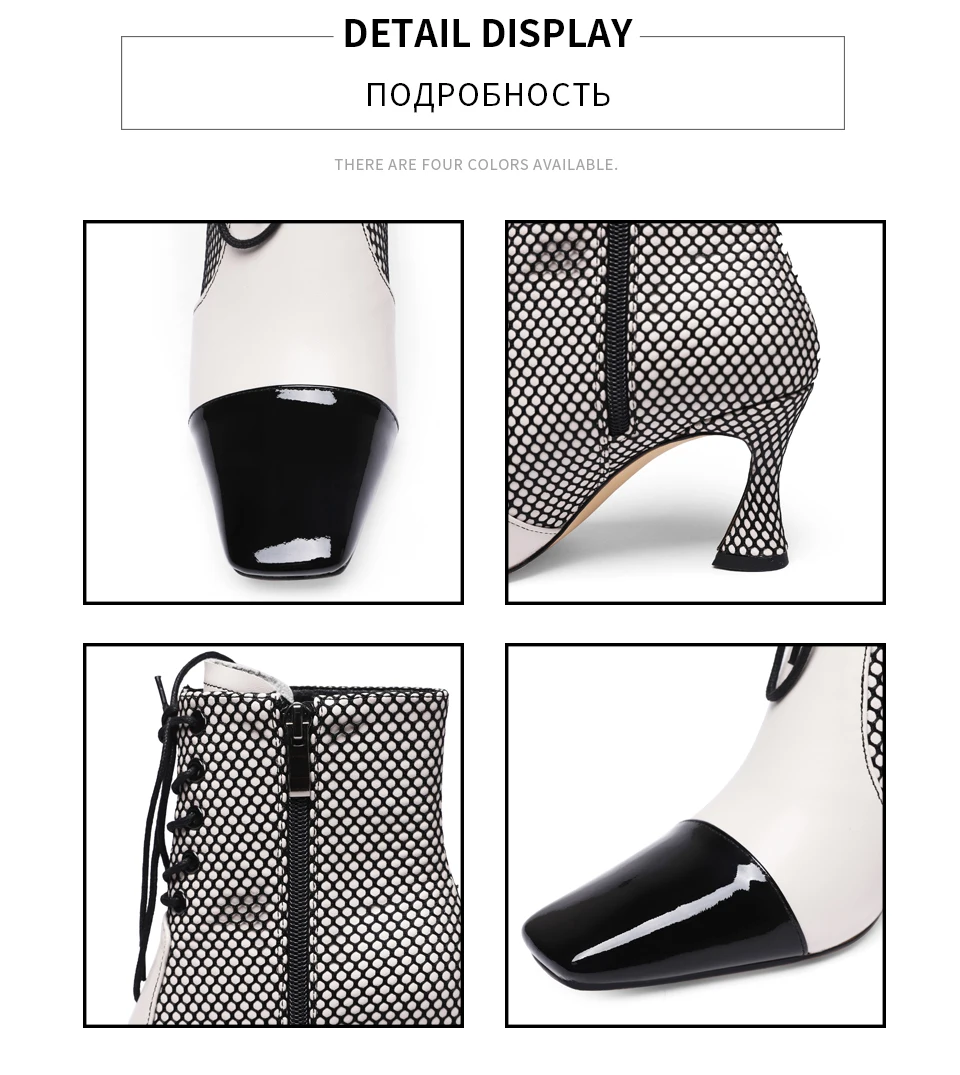 ENMAYER/ г. Классические женские ботинки зимние кожаные ботинки из лакированной кожи на шнуровке женские ботильоны с квадратным носком, размеры 34-39
