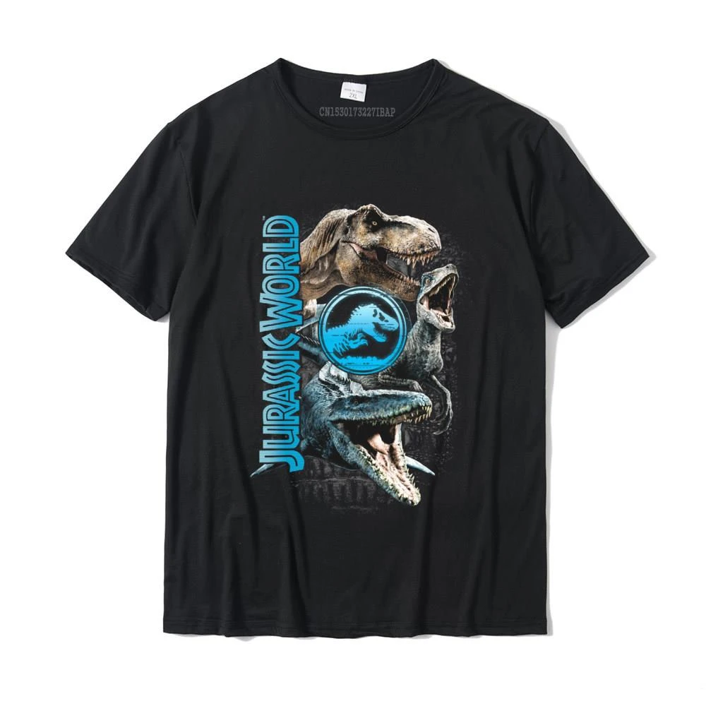 Camisetas personalizadas de manga corta con Logo de dinosaurio Jurassic World, de algodón Hombre, cupones personalizados| | - AliExpress
