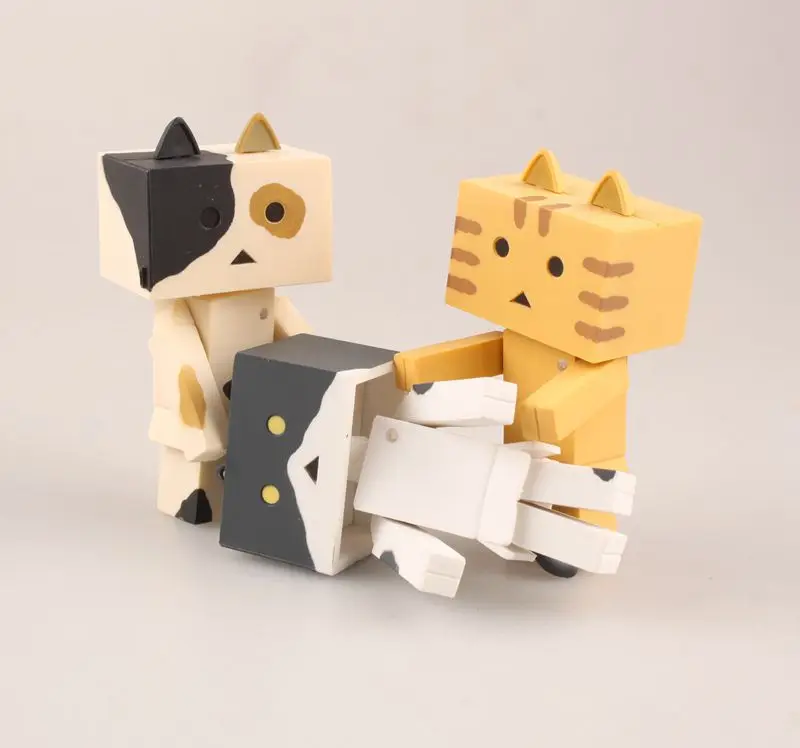 Цянь zhi lian Симпатичные 10-кошка Бумага коробка люди Danboard четырехлистный сестра кошка Danboard капсула игрушка