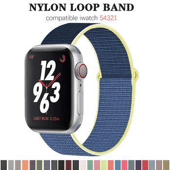 Ремешок нейлоновый для apple watch 6 Band 44 мм 40 мм 42 мм 38 мм, браслет для iWatch series 6 5 4 3 42/44 мм