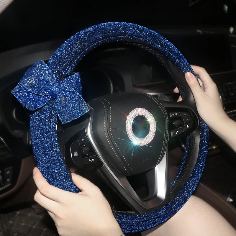Зимний Лук Bling женский милый мультфильм фланель четыре сезона универсальный чехол на руль для civic/38 см