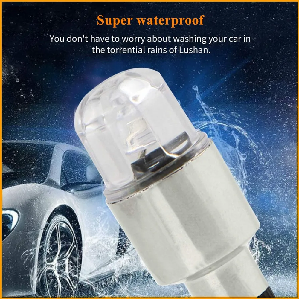 Светодиодная вспышка для автомобиля велосипеда колеса 4 светодиодный