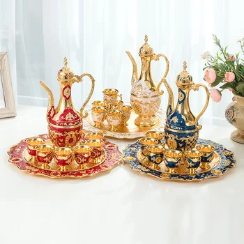 

Wine Set Liquor Tray Gift Gift Box Luxury Court High-End European-Style Antique Generation Zinc Wine Jug Wine Glass Decanter