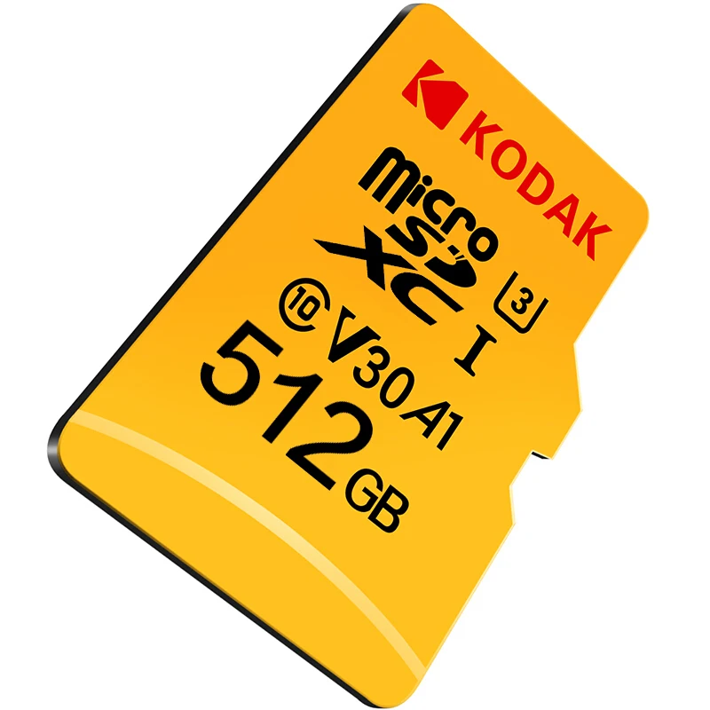 Original Kodak 512GB Micro SD card class 10 16G 32G 64GB U3 4K High Speed cartao de memoria Flash Memory Card 128gb mecard C10