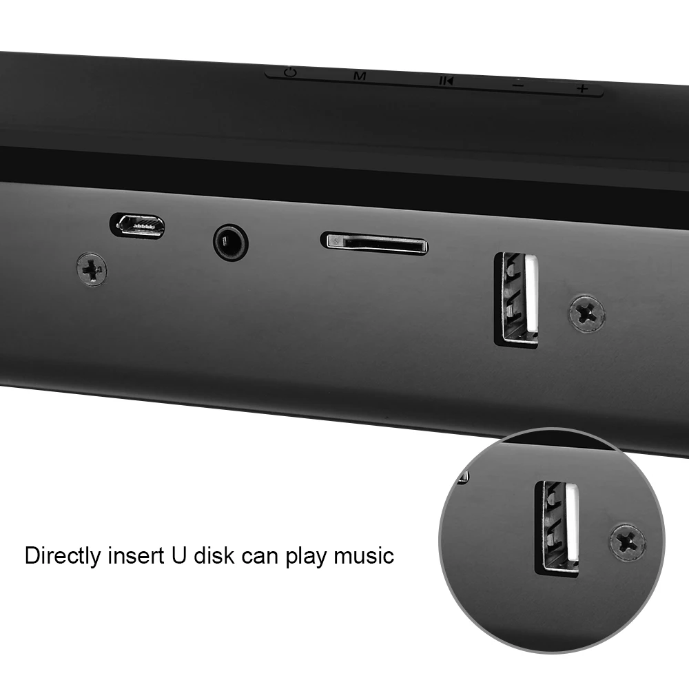 20 Вт Беспроводной Колонка Bluetooth Динамик ТВ звуковая панель стерео дома Театр звуковая панель с реверсивным звуковым музыкальные стерео TF USB для ТВ ПК