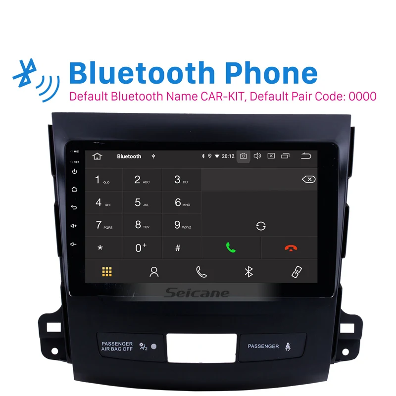 Discount Seicane 9 inch Android 9.0 Car Radio GPS navigation Unit Player for 2006-2014 Mitsubishi OUTLANDER Bluetooth 4G WIFI 2