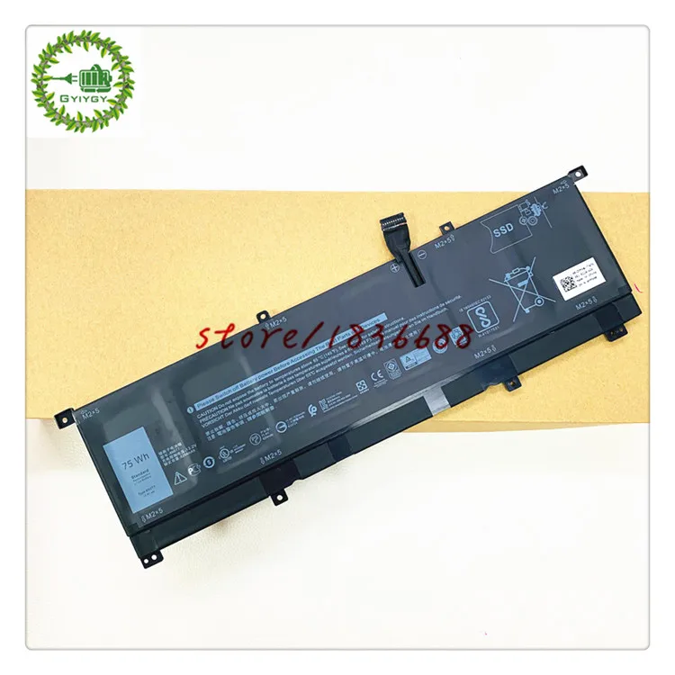 Аккумулятор для ноутбука GYIYGY 11 4 V 75Wh 8N0T7 TMFYT Dell XPS 15 9575-D1805TS 9575-D1605TS P73F(DF13) 0tmfyt |