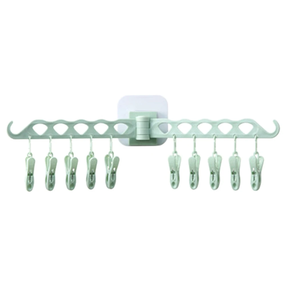 

Sticky Rotating Multifunctional Hanger Wall-mounted Portable with 10pcs Clips WWO66