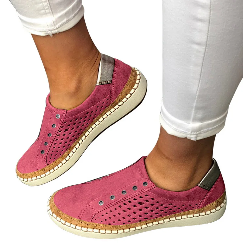 pink 1 Puimentiua/; женская повседневная обувь на плоской подошве; Лоферы без шнуровки; балетки на плоской подошве; удобная женская обувь; zapatos mujer; кроссовки - Цвет: pink 1