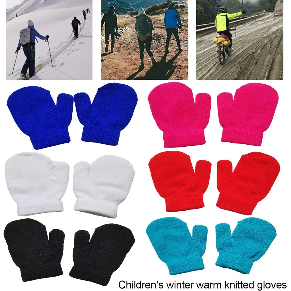 Children Winter Warms Gloves Newborns Girl Boys Toddler Knitted Gloves