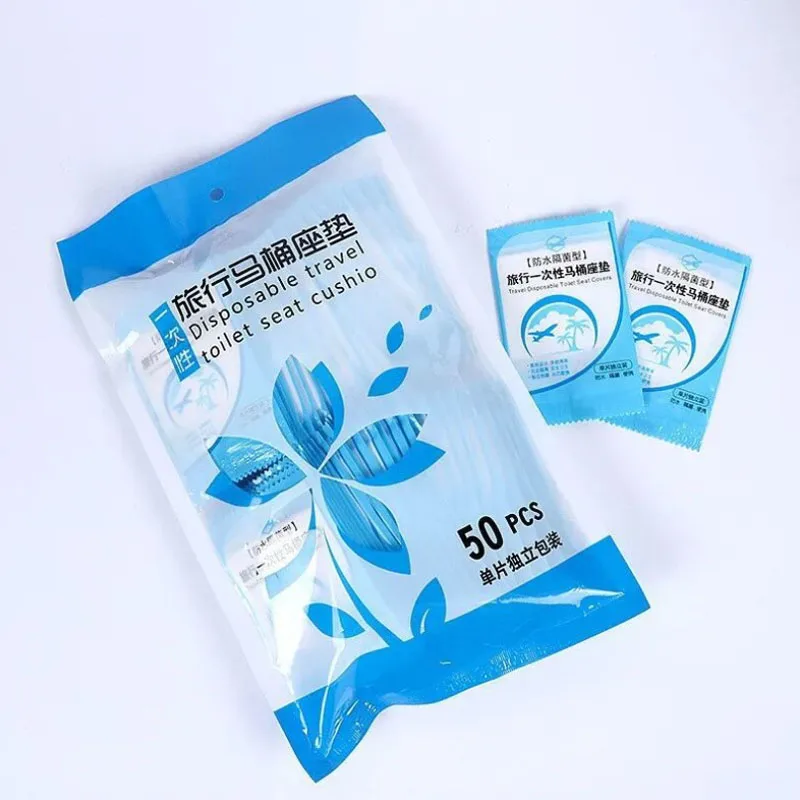 Travel Disposable Toilet Seat Covers Mat Toilet Paper Pad 100% Waterproof 50 Pcs/Bag toilet seat accessories,toilet seat cover