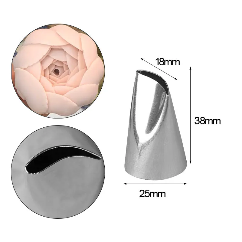 Description Picture 5 of item#123 #124K #125K #126K Austin Rose Petals Decorating Icing Tips Icing Piping Nozzle Fondant Cream Nozzles Baking &Pastry Tools