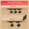 lot led track light Fitting Aluminum track Rail 0.5m 1m black white straight L cross connector jointer for 2 wire track light 3