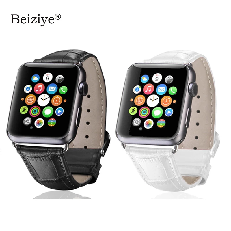 Модный высококачественный кожаный ремешок для Apple Watch Band 38 мм 42 мм 40 мм 44 мм крокодиловый ремешок для iwatch Series 4 3 2 1