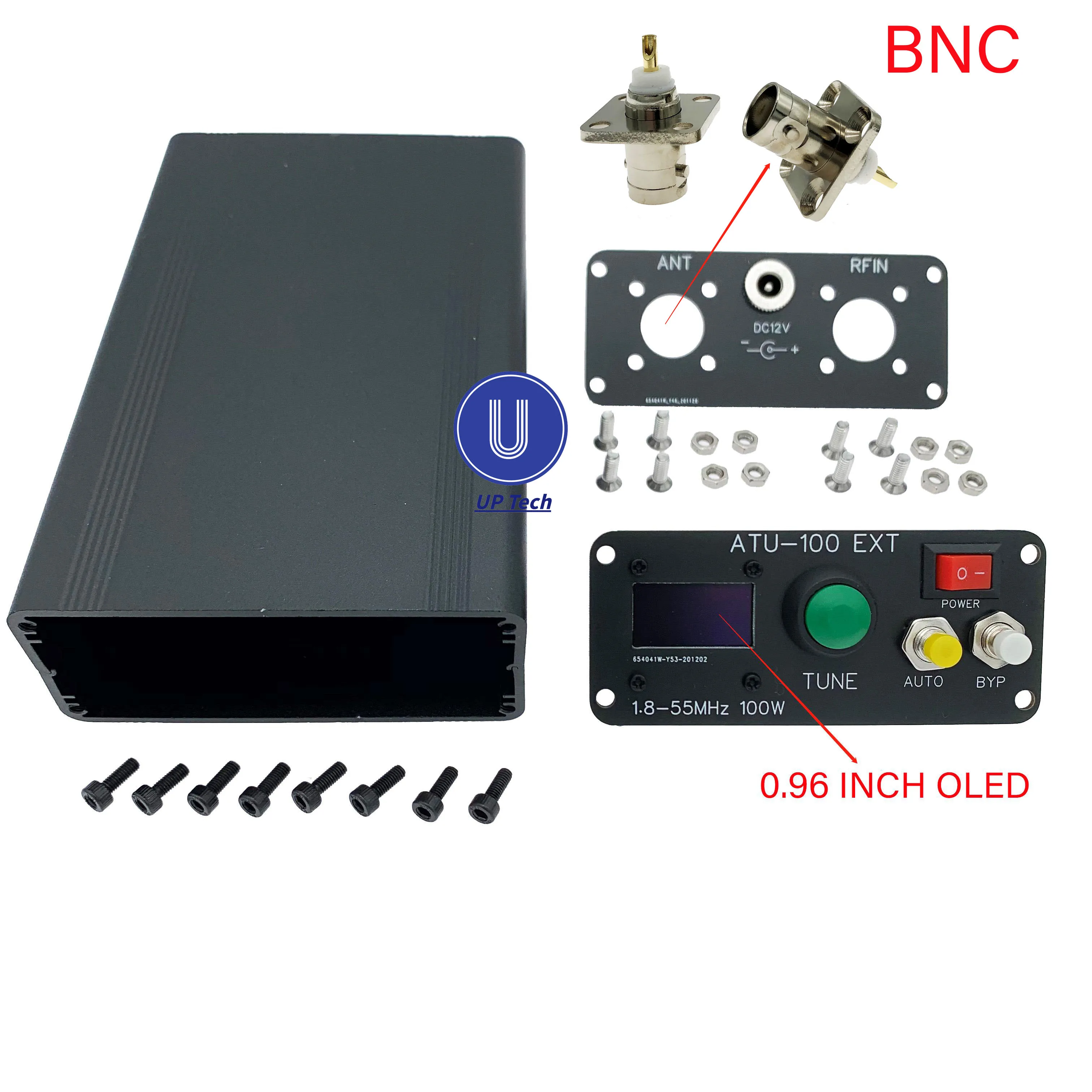 ATU-100 ATU100 1.8-50MHz DIY Kits machine Automatic Antenna Tuner by N7DDC 7x7 Firmware Programmed / SMT/ Chip Soldered/+OLED the best communication antenna Communications Antennas