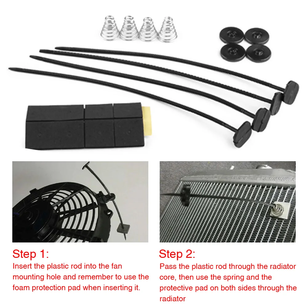 vap26 Fan Mounting Kit Convenient Durable Car Cooling Easy Assemble Lightweight Cooler Engine Accessories Fitting Bracket Universal Tie Rod Electric Radiator 