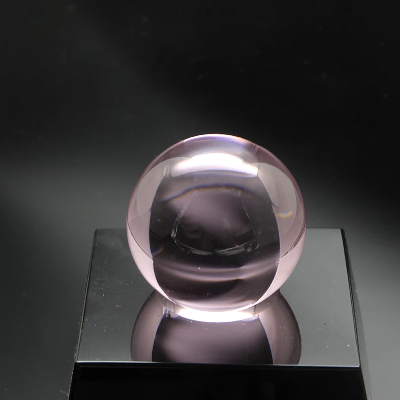 Pink Многоцветный шар из кварцевого стекла, украшение для дома, фэн-шуй, ремесла, шары для фотографии, волшебные настольные украшения для домашнего декора - Цвет: Pink