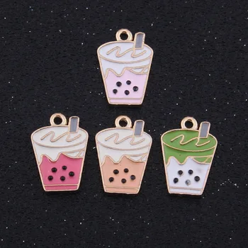 

Enamel Bubble Tea Charms Pendant for Jewelry Making Bracelet Necklace Earring DIY Accessories Handmade 50pcs 22x15mm