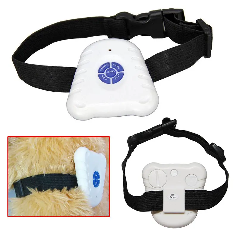 White Black Dog Training Control 10*5*5cm Lightweight Pet Stop Barking Outdoors Adjustable Safe Ultrasonic Wave Practical