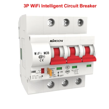 

3P/4P 220V/380V WiFi Intelligent Circuit Breaker Voltage Relay with Energy Monitoring Function Works with Alexa and Google Home