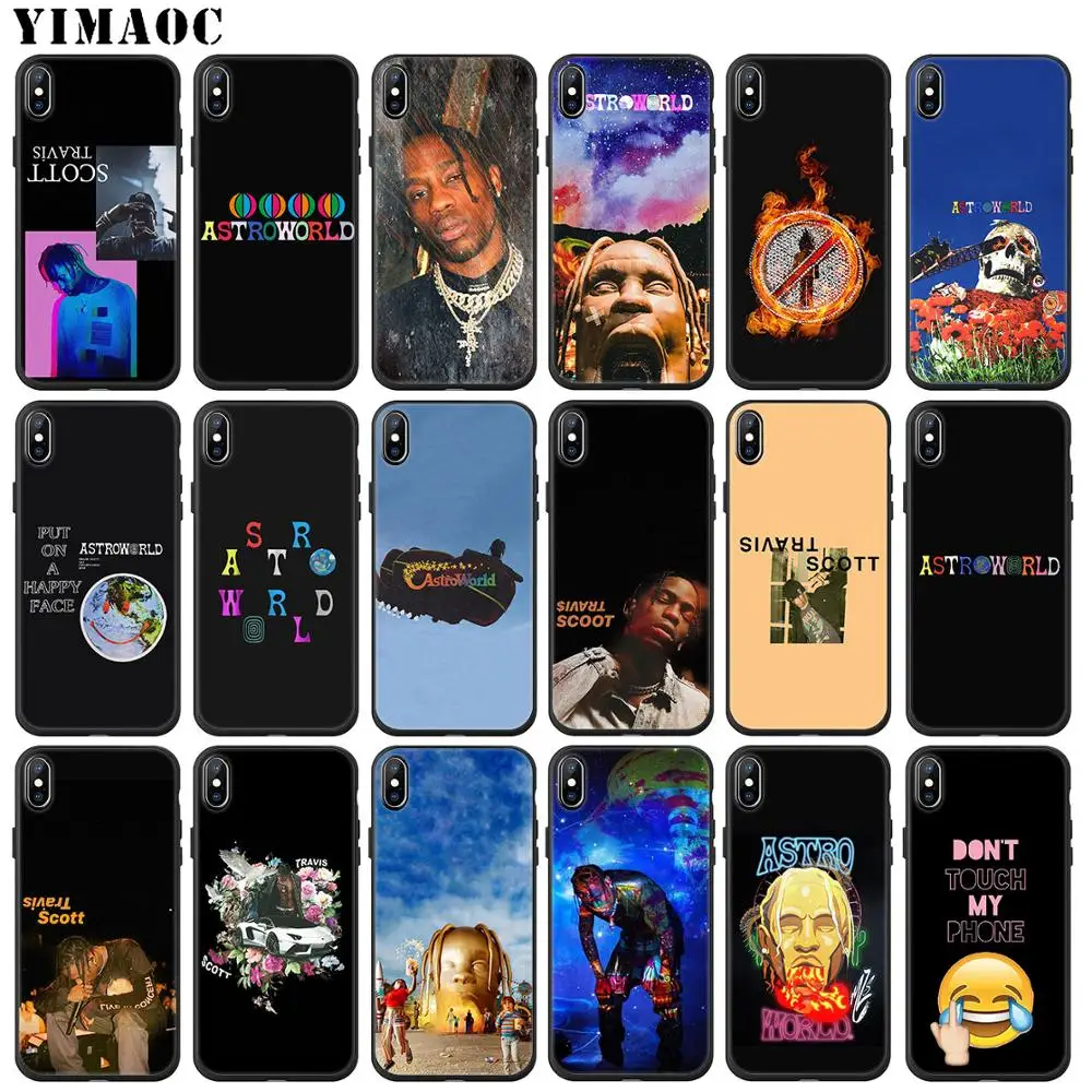 YIMAOC travis scott astroworld Soft Silicone Phone Case for iPhone 11 Pro XS Max XR X 6 6S 7 8 Plus 5 5S SE 10 TPU Black Cover | Мобильные