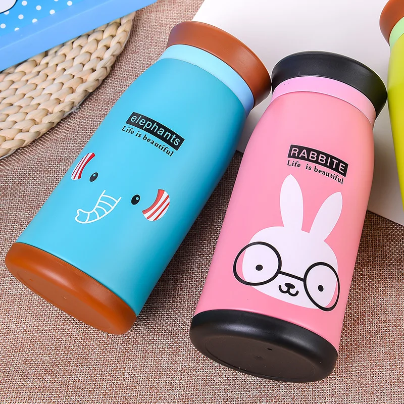 

1pc 250ml/350ml Cartoon Thermos Cup Bottle Stainless Steel Thermocup Vacuum Thermal Mug Funny Birthday Couple Gift Kid