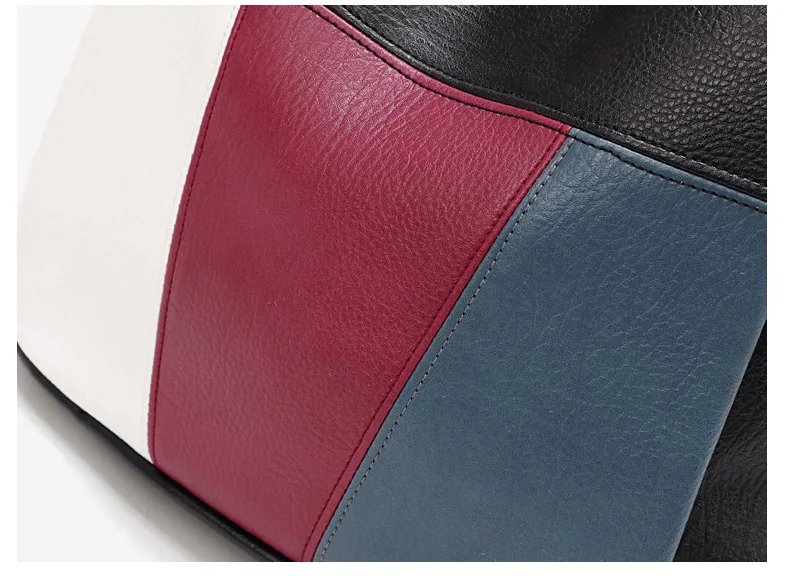 High Quality PU leather Panelled backpack White Black Anti Theft Women Backpack 2019 Fashion Brand Rucksack for Ladies Back Pack (8)