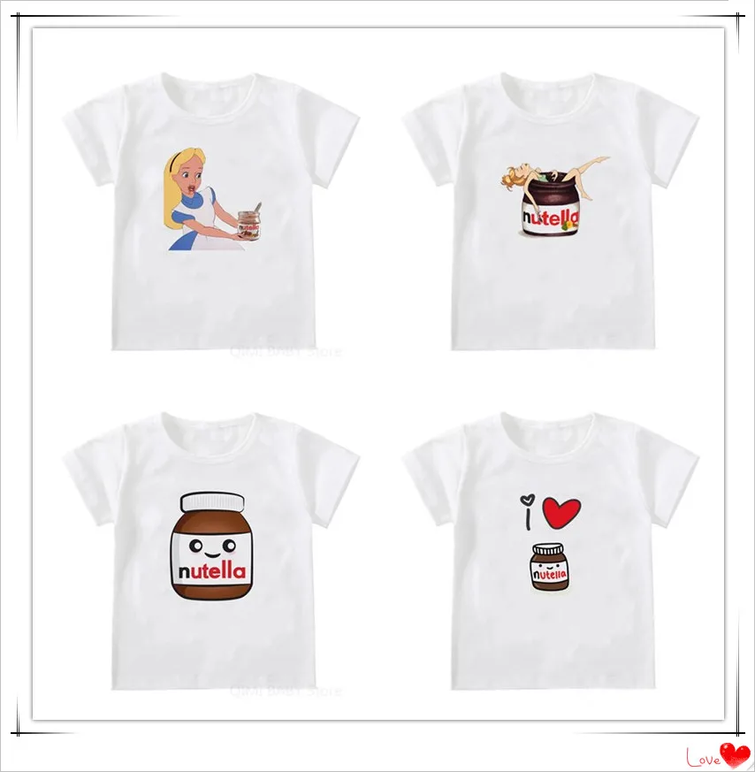 2020 Kawaii Nutella детская футболка с принтом забавная для малышей мальчиков девочек