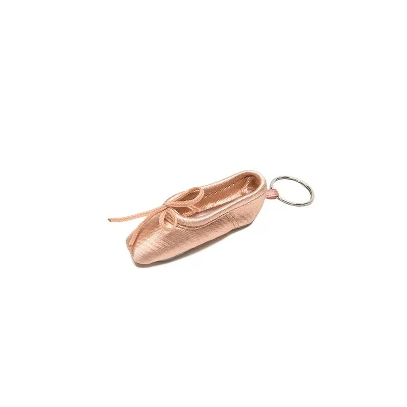 1 шт. балетный ножной наконечник Pointe брелок на ключи в виде обуви мини-туфель балетный брелок атласный Pointe Key Holder танцевальная обувь Балетная сумка очаровательная цепочка - Цвет: Черный